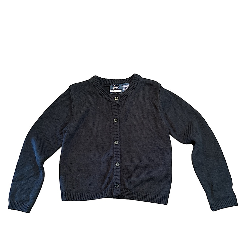 Izod Button Down Navy Blue Sweater Size 4/5